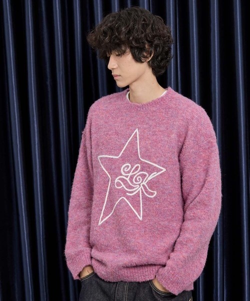 WaiKei(ワイケイ)の「★K-POPアイドル着用【UNISEX】Wai Kei/スターブークレニット(ニット/セーター・レディース・ブルー/ピンク・MEDIUM/LARGE)」の8枚目の写真