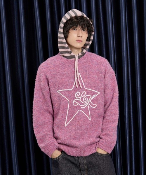 WaiKei(ワイケイ)の「★K-POPアイドル着用【UNISEX】Wai Kei/スターブークレニット(ニット/セーター・レディース・ブルー/ピンク・MEDIUM/LARGE)」の10枚目の写真