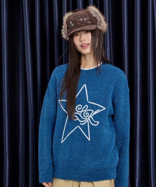 WaiKei(ワイケイ)の「★K-POPアイドル着用【UNISEX】Wai Kei/スターブークレニット(ニット/セーター・レディース・ブルー/ピンク・MEDIUM/LARGE)」の16枚目の写真