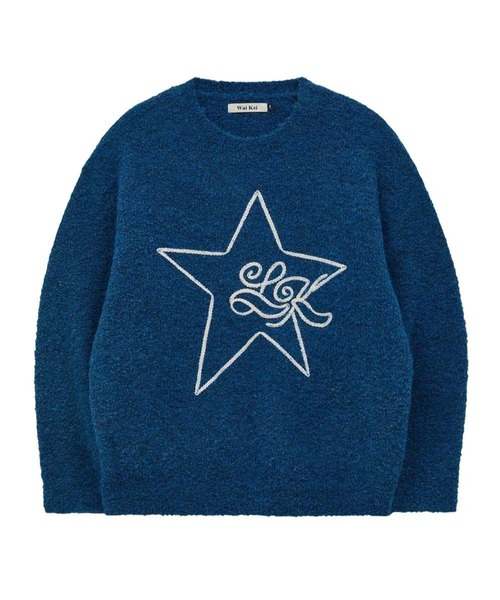 WaiKei(ワイケイ)の「★K-POPアイドル着用【UNISEX】Wai Kei/スターブークレニット(ニット/セーター・レディース・ブルー/ピンク・MEDIUM/LARGE)」の21枚目の写真