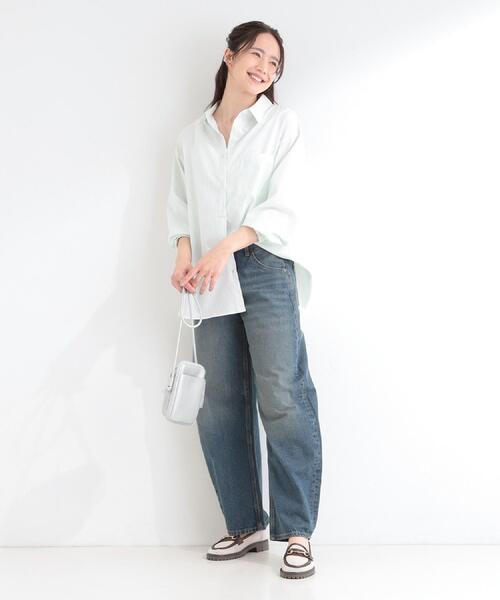 SHOO・LA・RUE(シューラルー)の「【SHOO・LA・RUE DENIM】ゆるっと決まる こなれカーブデニムパンツ(デニムパンツ・レディース・ブルー系その他/ライトグレー/ネイビー/ブルー・10/01/02/03/04)」の10枚目の写真