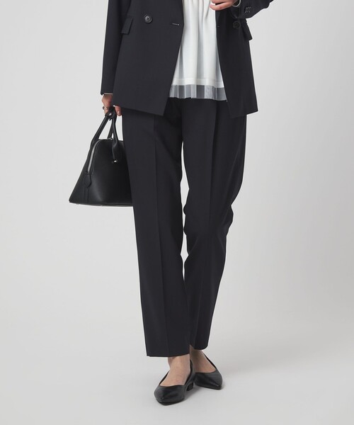 green label relaxing（グリーンレーベルリラクシング）の「［size SHORT/TALLあり］カチリラ テーパードパンツ ウォッシャブル ストレッチ（スラックス・レディース・ベージュ/ネイビー・SHORT/34/36/38/40/42/44/TALL/46）」の5枚目の写真