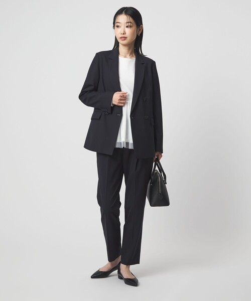 green label relaxing（グリーンレーベルリラクシング）の「［size SHORT/TALLあり］カチリラ テーパードパンツ ウォッシャブル ストレッチ（スラックス・レディース・ベージュ/ネイビー・SHORT/34/36/38/40/42/44/TALL/46）」の14枚目の写真