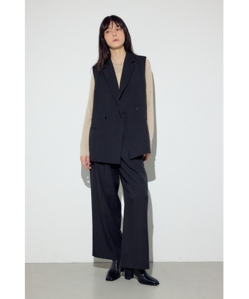 AZUL by moussy(アズールバイマウジー)の「テーラードジレ(ベスト・レディース・杢グレー/ブラック/ベージュ・FREE)」の6枚目の写真
