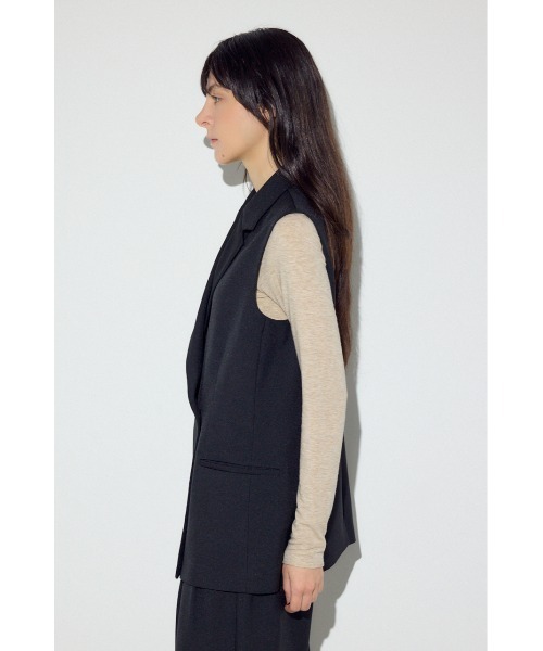 AZUL by moussy(アズールバイマウジー)の「テーラードジレ(ベスト・レディース・杢グレー/ブラック/ベージュ・FREE)」の8枚目の写真