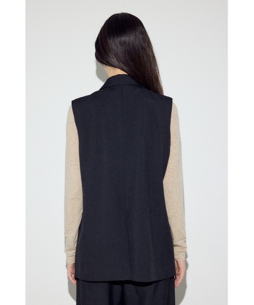 AZUL by moussy(アズールバイマウジー)の「テーラードジレ(ベスト・レディース・杢グレー/ブラック/ベージュ・FREE)」の9枚目の写真