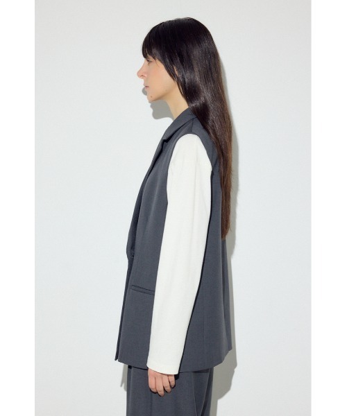 AZUL by moussy(アズールバイマウジー)の「テーラードジレ(ベスト・レディース・杢グレー/ブラック/ベージュ・FREE)」の19枚目の写真
