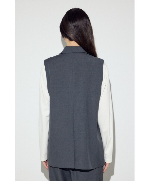 AZUL by moussy(アズールバイマウジー)の「テーラードジレ(ベスト・レディース・杢グレー/ブラック/ベージュ・FREE)」の20枚目の写真