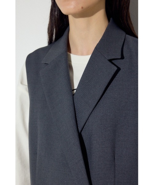 AZUL by moussy(アズールバイマウジー)の「テーラードジレ(ベスト・レディース・杢グレー/ブラック/ベージュ・FREE)」の21枚目の写真