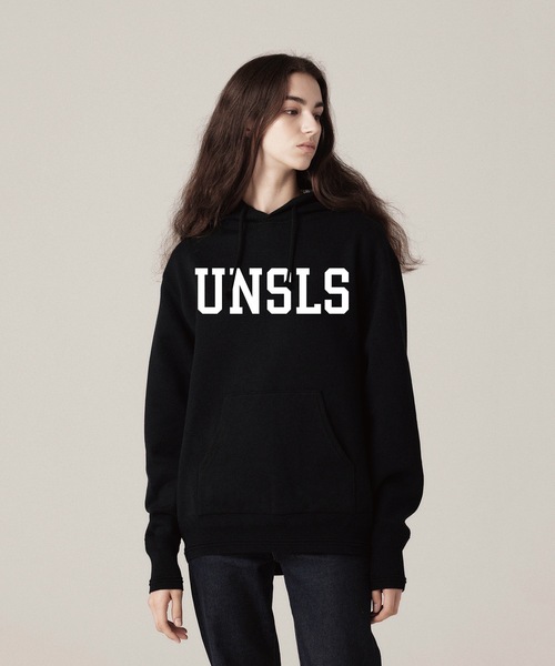 UN-USELESS(アンユースレス)の「【UN-USELESS】アンユースレス/ UNSLS LOGO HOODED SWKNIT(パーカー・メンズ・グレー/ネイビー/ブラック・MEDIUM/LARGE/X-LARGE/SMALL)」の2枚目の写真
