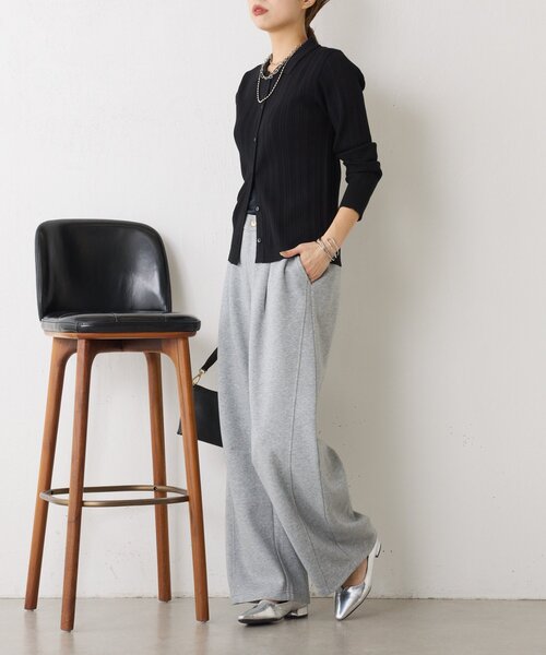 Jena espace merveilleux（ジェナ　エスパスメルヴェイユ）の「【ZOZOTOWN限定】ポロニットカーディガン（ニット/セーター・レディース・グレー/パープル/ブラック・FREE）」の5枚目の写真