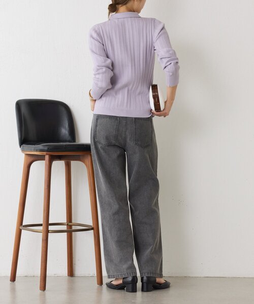 Jena espace merveilleux（ジェナ　エスパスメルヴェイユ）の「【ZOZOTOWN限定】ポロニットカーディガン（ニット/セーター・レディース・グレー/パープル/ブラック・FREE）」の20枚目の写真