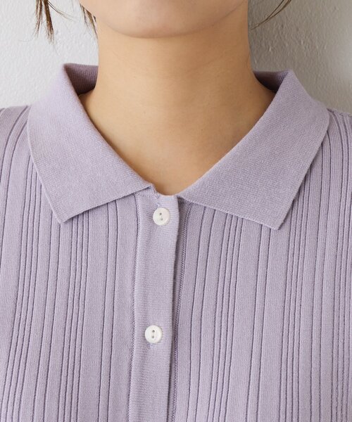 Jena espace merveilleux（ジェナ　エスパスメルヴェイユ）の「【ZOZOTOWN限定】ポロニットカーディガン（ニット/セーター・レディース・グレー/パープル/ブラック・FREE）」の11枚目の写真