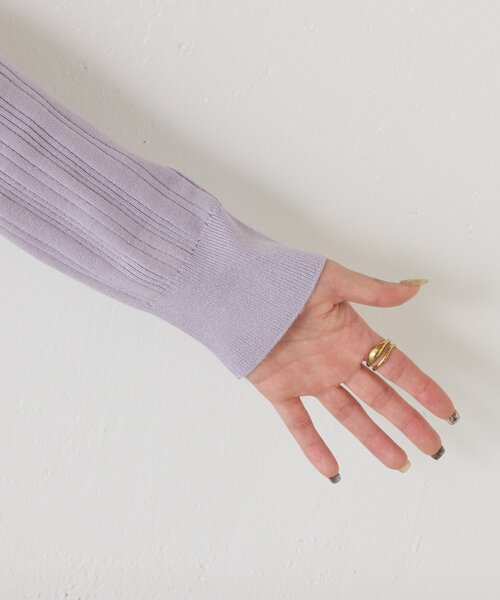 Jena espace merveilleux（ジェナ　エスパスメルヴェイユ）の「【ZOZOTOWN限定】ポロニットカーディガン（ニット/セーター・レディース・グレー/パープル/ブラック・FREE）」の9枚目の写真