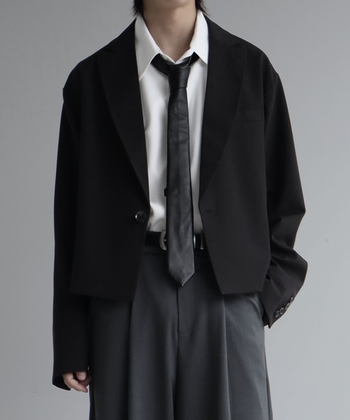 welise-TSUKUROI-】WOOL MIX 540gTR 1B Short Tailored Jacket