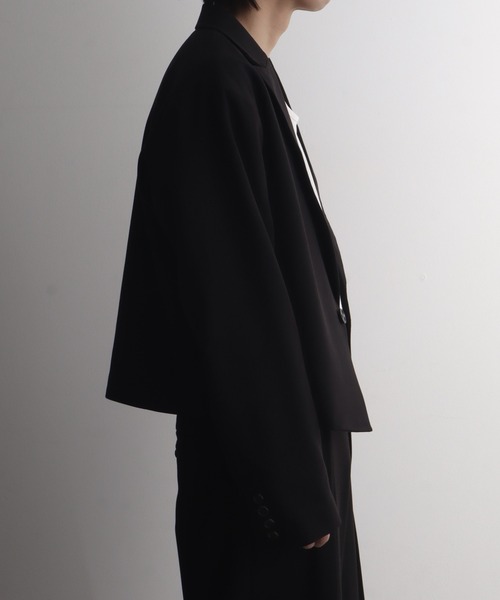 welise(ウェライズ)の「【welise-TSUKUROI-】WOOL MIX 540gTR 1B Short Tailored Jacket/ショートシングルテーラードジャケット(テーラードジャケット・メンズ・ブラック/オフホワイト・S/M/L)」の15枚目の写真