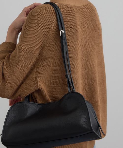 SALON adam et rope'（サロン アダム エ ロペ）の「【WEB限定】【WS（ドゥーブル）】ナチュラルレザーロングハンドルバッグ（ハンドバッグ・レディース・ブラック/ベージュ・FREE）」の10枚目の写真