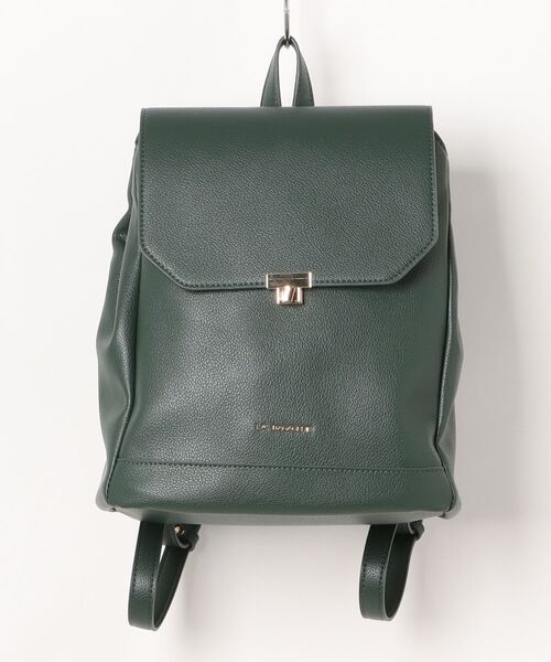 LA BAGAGERIE(ラバガジェリー)の「フロント金具デイリーリュック(バックパック/リュック・レディース・ブラック/グレイッシュベージュ/シルバー系その他/グリーン・FREE)」の3枚目の写真