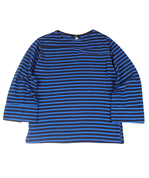 Monkey Flower(モンキーフラワー)の「ワイドシャツ袖ストライプ長袖Tシャツ/SF7WTS02F BLUE(Tシャツ/カットソー・レディース・その他・FREE)」の5枚目の写真