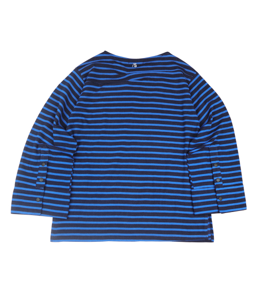 Monkey Flower(モンキーフラワー)の「ワイドシャツ袖ストライプ長袖Tシャツ/SF7WTS02F BLUE(Tシャツ/カットソー・レディース・その他・FREE)」の6枚目の写真