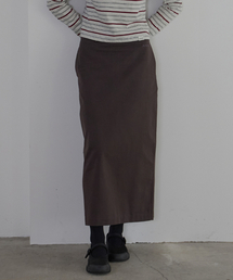 BUT'TON（ボッタン）の「Standard Fit Long Skirt (Charcoal Brown)（スカート）」