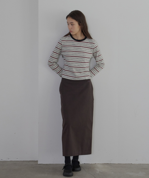 BUT'TON（ボッタン）の「Standard Fit Long Skirt (Charcoal Brown)（スカート・レディース・その他・SMALL/MEDIUM）」の2枚目の写真