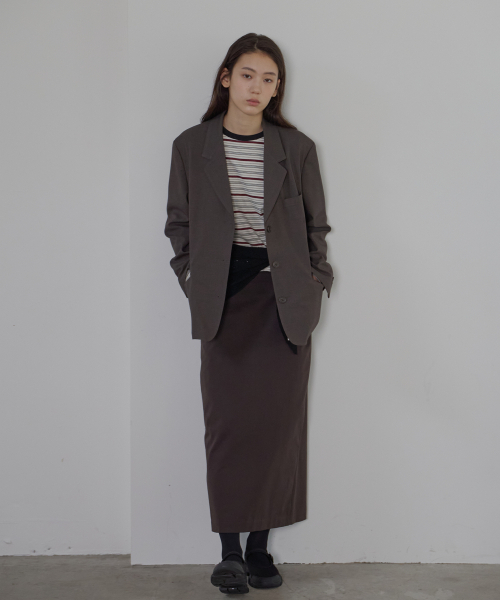 BUT'TON（ボッタン）の「Standard Fit Long Skirt (Charcoal Brown)（スカート・レディース・その他・SMALL/MEDIUM）」の5枚目の写真