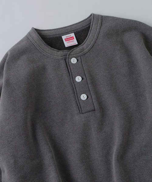 Healthknit(ヘルスニット)の「Healthknit / ヘルスニット 別注 ヴィンテージ ヘンリーネック スウェット(スウェット・メンズ・ピンク/モスグリーン/ボルドー/ブラック系その他/コバルトブルー・MEDIUM/LARGE)」の19枚目の写真