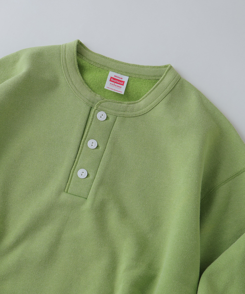 Healthknit(ヘルスニット)の「Healthknit / ヘルスニット 別注 ヴィンテージ ヘンリーネック スウェット(スウェット・メンズ・ピンク/モスグリーン/ボルドー/ブラック系その他/コバルトブルー・MEDIUM/LARGE)」の17枚目の写真