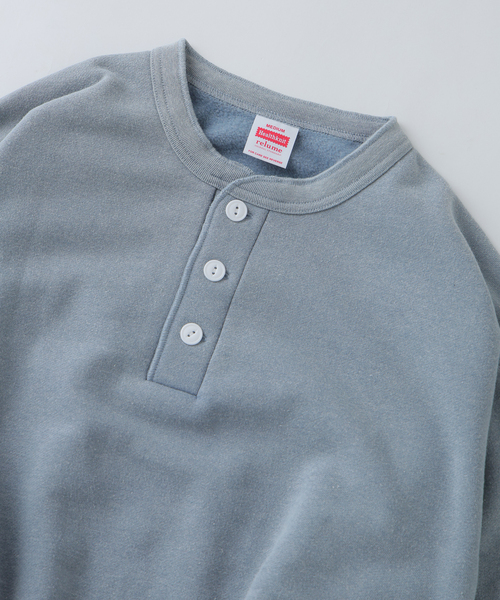 Healthknit(ヘルスニット)の「Healthknit / ヘルスニット 別注 ヴィンテージ ヘンリーネック スウェット(スウェット・メンズ・ピンク/モスグリーン/ボルドー/ブラック系その他/コバルトブルー・MEDIUM/LARGE)」の15枚目の写真