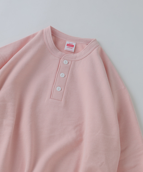 Healthknit(ヘルスニット)の「Healthknit / ヘルスニット 別注 ヴィンテージ ヘンリーネック スウェット(スウェット・メンズ・ピンク/モスグリーン/ボルドー/ブラック系その他/コバルトブルー・MEDIUM/LARGE)」の13枚目の写真