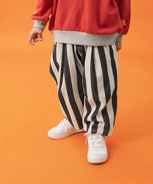 BREEZE（ブリーズ）の「ワイドタックパンツ（その他パンツ・キッズ・カモフラージュ/ストライプ/ネイビー/ピンク/ブラウン/ブラック・100/150/130/140/110/120/90）」の6枚目の写真