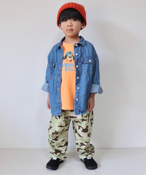 BREEZE（ブリーズ）の「ワイドタックパンツ（その他パンツ・キッズ・カモフラージュ/ストライプ/ネイビー/ピンク/ブラウン/ブラック・100/150/130/140/110/120/90）」の20枚目の写真