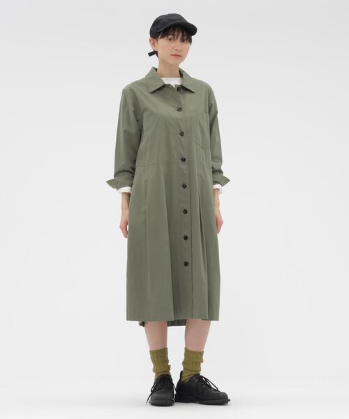 MHL.(エムエイチエル)の「COTTON CUPRA PLAINWEAVE DRESS(ワンピース・レディース・ブラウン系その他2/グリーン系その他7・2/1)」の11枚目の写真