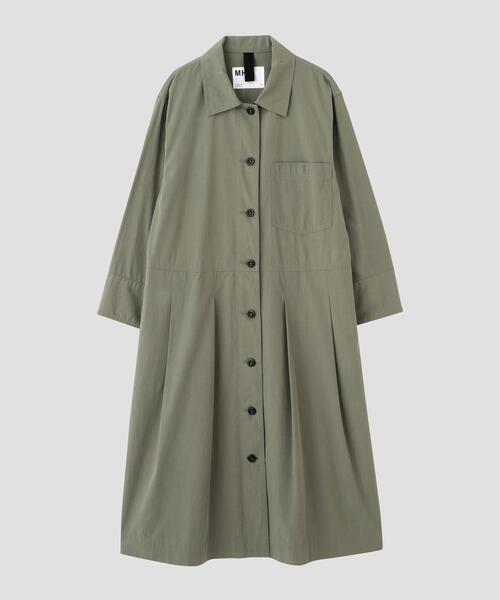 MHL.(エムエイチエル)の「COTTON CUPRA PLAINWEAVE DRESS(ワンピース・レディース・ブラウン系その他2/グリーン系その他7・2/1)」の4枚目の写真