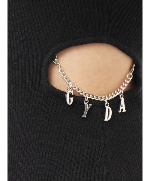 GYDA(ジェイダ)の「GYDA chain SIDE OPENロングフレアニットワンピース(ワンピース・レディース・ブラック/グレー・FREE)」の20枚目の写真