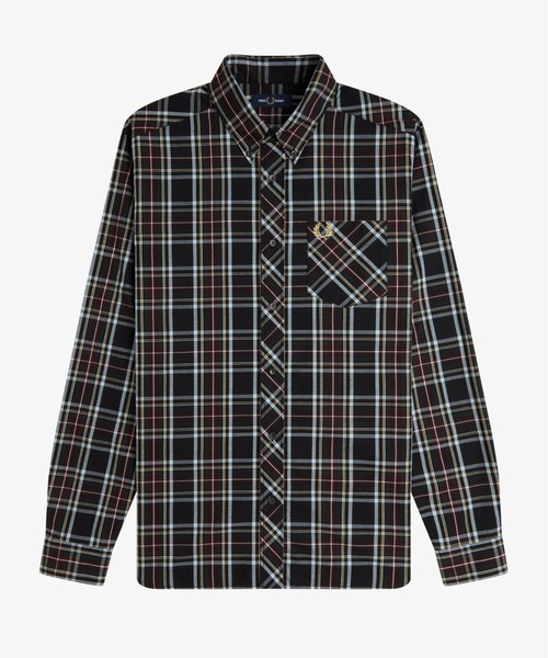 FRED PERRY（フレッドペリー）の「Classic Tartan Shirt／クラシックタータンチェックシャツ（シャツ/ブラウス・メンズ・ブラック/ライトブルー・S/M/L）」の9枚目の写真