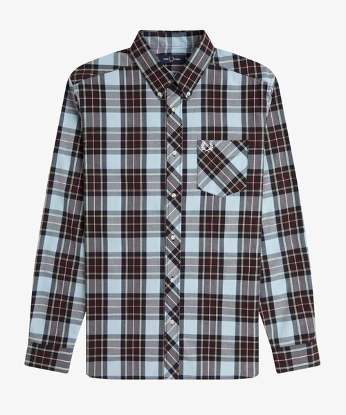 FRED PERRY（フレッドペリー）の「Classic Tartan Shirt／クラシックタータンチェックシャツ（シャツ/ブラウス・メンズ・ブラック/ライトブルー・S/M/L）」の13枚目の写真