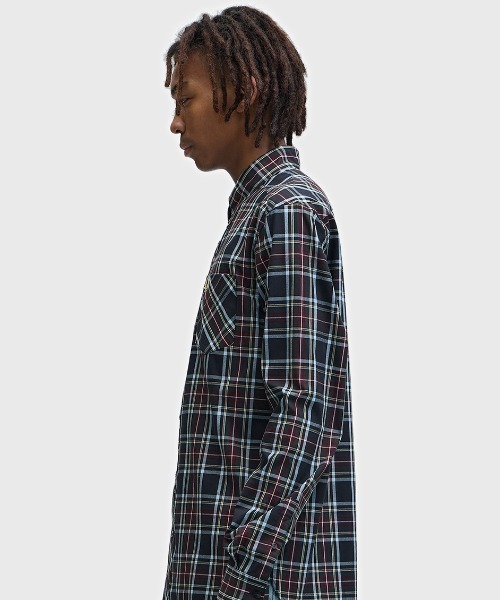FRED PERRY（フレッドペリー）の「Classic Tartan Shirt／クラシックタータンチェックシャツ（シャツ/ブラウス・メンズ・ブラック/ライトブルー・S/M/L）」の18枚目の写真