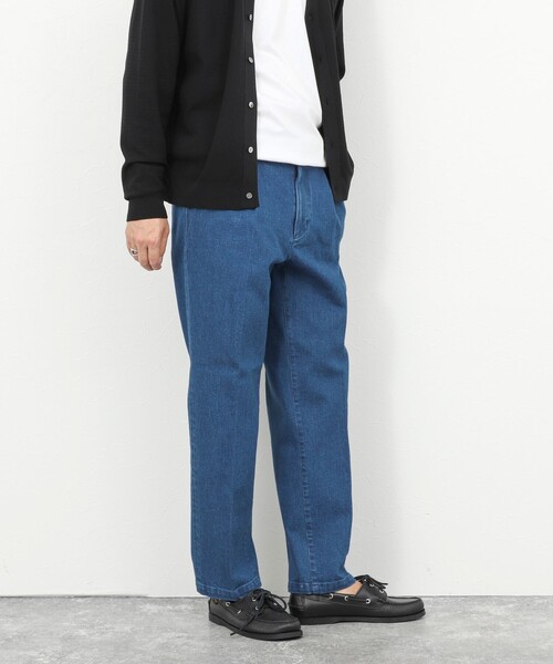 NOLLEY’S(ノーリーズ)の「デニムストレッチ ワイドジャスト丈PT 26SS(デニムパンツ・メンズ・ブルー/ホワイト・S/M/L/XL)」の3枚目の写真
