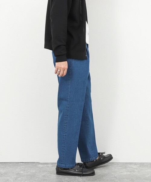 NOLLEY’S(ノーリーズ)の「デニムストレッチ ワイドジャスト丈PT 26SS(デニムパンツ・メンズ・ブルー/ホワイト・S/M/L/XL)」の4枚目の写真
