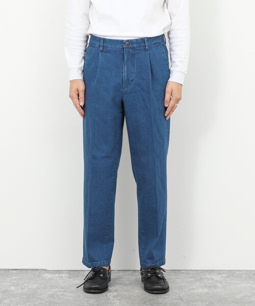 NOLLEY’S(ノーリーズ)の「デニムストレッチ ワイドジャスト丈PT 26SS(デニムパンツ・メンズ・ブルー/ホワイト・S/M/L/XL)」の10枚目の写真