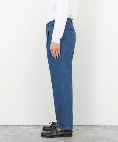 NOLLEY’S(ノーリーズ)の「デニムストレッチ ワイドジャスト丈PT 26SS(デニムパンツ・メンズ・ブルー/ホワイト・S/M/L/XL)」の11枚目の写真