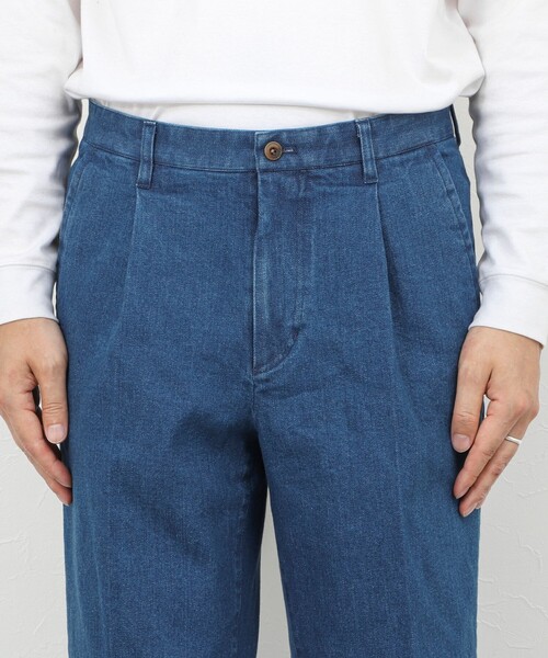 NOLLEY’S(ノーリーズ)の「デニムストレッチ ワイドジャスト丈PT 26SS(デニムパンツ・メンズ・ブルー/ホワイト・S/M/L/XL)」の13枚目の写真