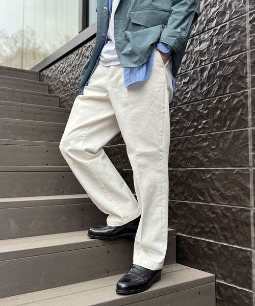 NOLLEY’S(ノーリーズ)の「デニムストレッチ ワイドジャスト丈PT 26SS(デニムパンツ・メンズ・ブルー/ホワイト・S/M/L/XL)」の16枚目の写真