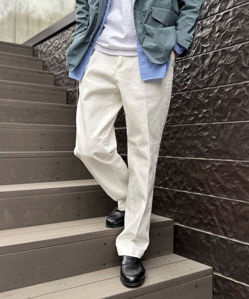 NOLLEY’S(ノーリーズ)の「デニムストレッチ ワイドジャスト丈PT 26SS(デニムパンツ・メンズ・ブルー/ホワイト・S/M/L/XL)」の18枚目の写真