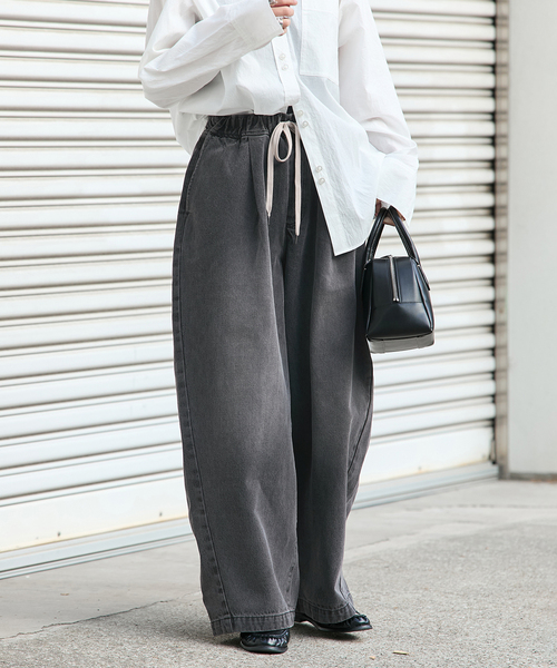 JOURNAL STANDARD(ジャーナルスタンダード)の「《追加》イージーデニムワイドパンツ(デニムパンツ・レディース・ブラック系その他/ブルー・36/38)」の2枚目の写真