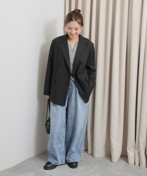 JOURNAL STANDARD(ジャーナルスタンダード)の「《追加》イージーデニムワイドパンツ(デニムパンツ・レディース・ブラック系その他/ブルー・36/38)」の5枚目の写真