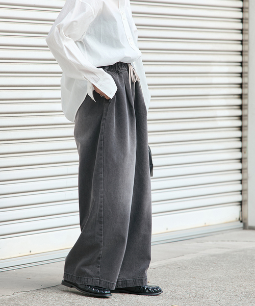 JOURNAL STANDARD(ジャーナルスタンダード)の「《追加》イージーデニムワイドパンツ(デニムパンツ・レディース・ブラック系その他/ブルー・36/38)」の10枚目の写真