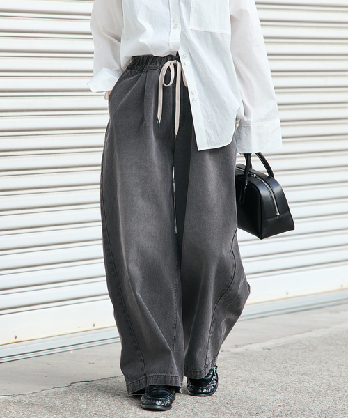 JOURNAL STANDARD(ジャーナルスタンダード)の「《追加》イージーデニムワイドパンツ(デニムパンツ・レディース・ブラック系その他/ブルー・36/38)」の11枚目の写真